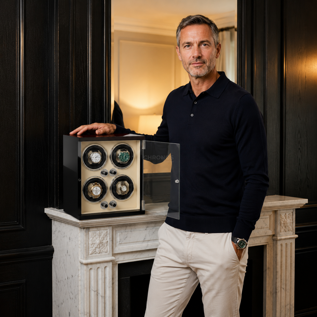 Watch Winder – Cream Spark 4 Slots