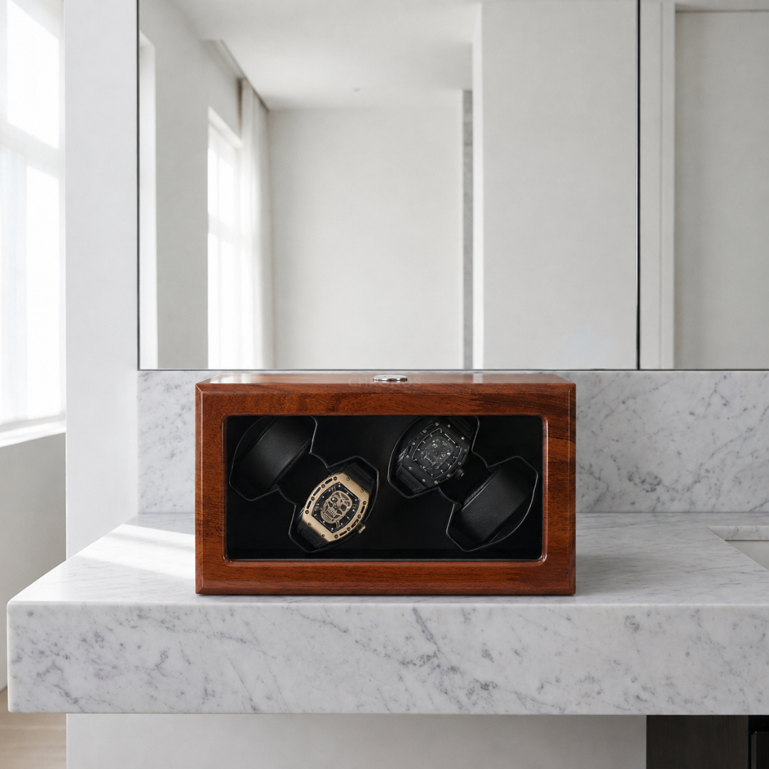 Watch Winder – Brown Walnut 4 Slots