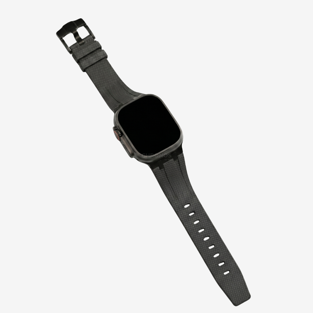 AP-Style Integrated FKM Rubber Band - Black Black / 46mm/45mm/44mm - Watch Band