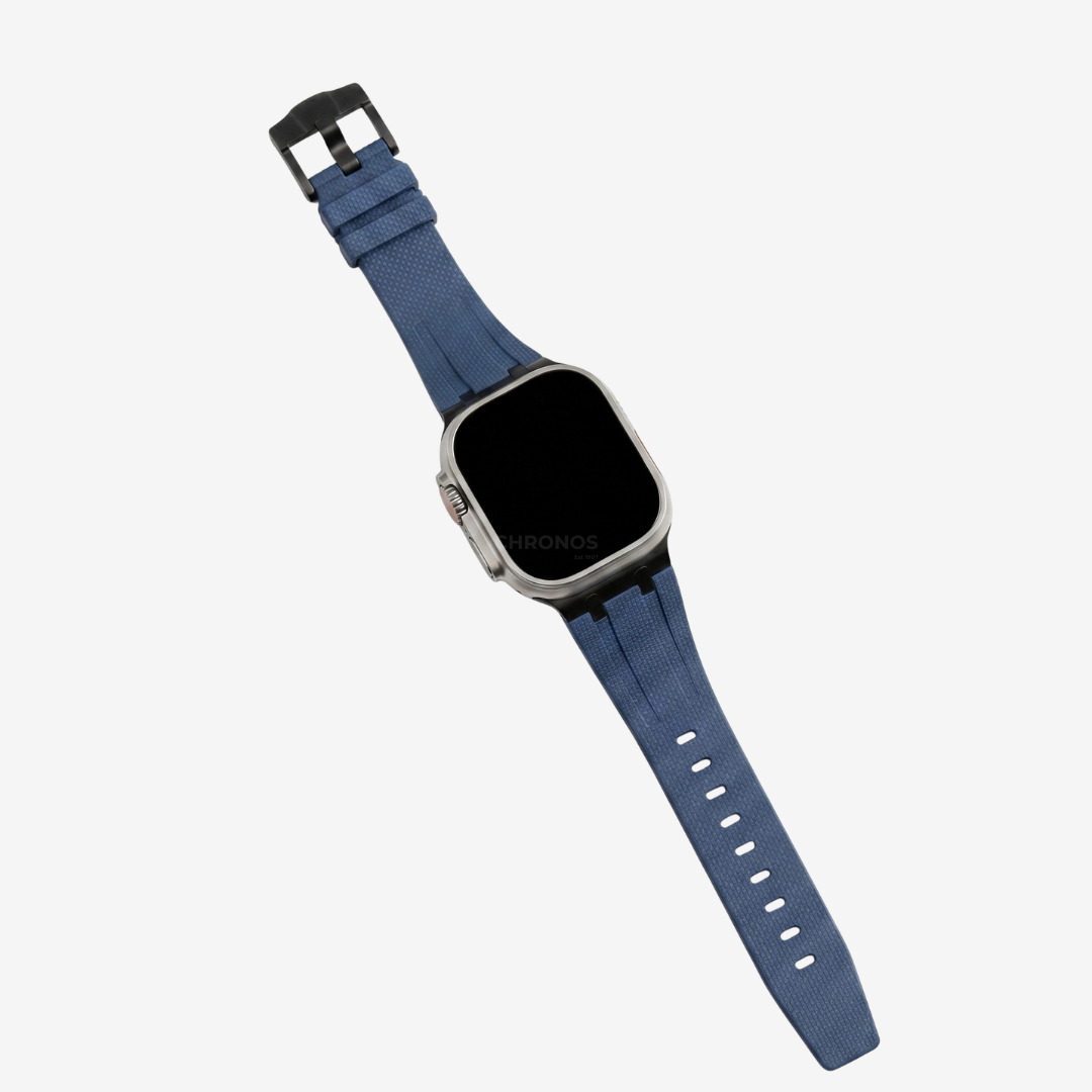 AP-Style Integrated FKM Rubber Band - Blue Black / 46mm/45mm/44mm - Watch Band