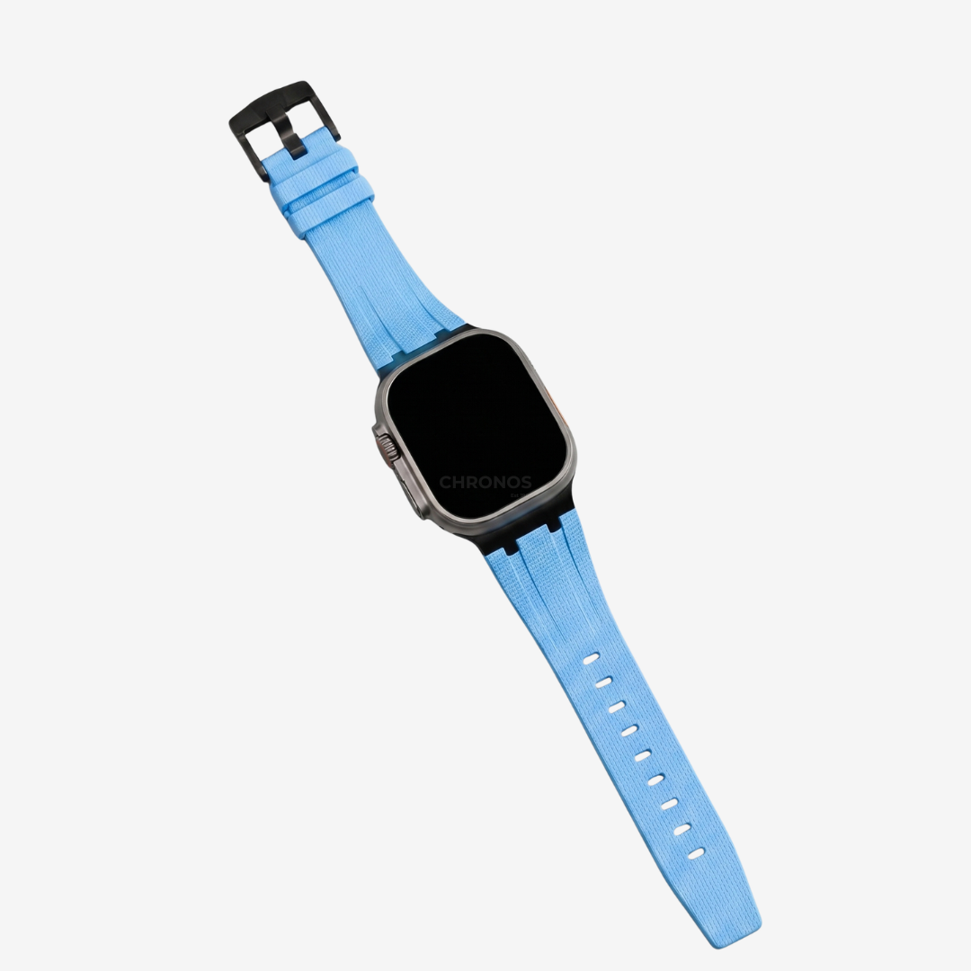 AP-Style Integrated FKM Rubber Band - Turquoise Black / 46mm/45mm/44mm - Watch Band