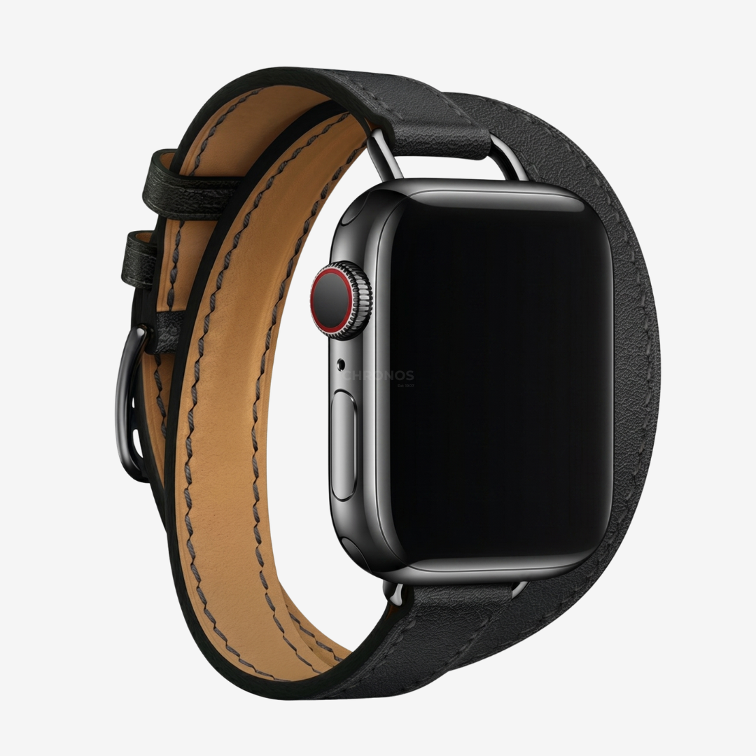 Apple Watch Band - Double Tour Leather - Black / 38/40/41/42mm - Watch Band