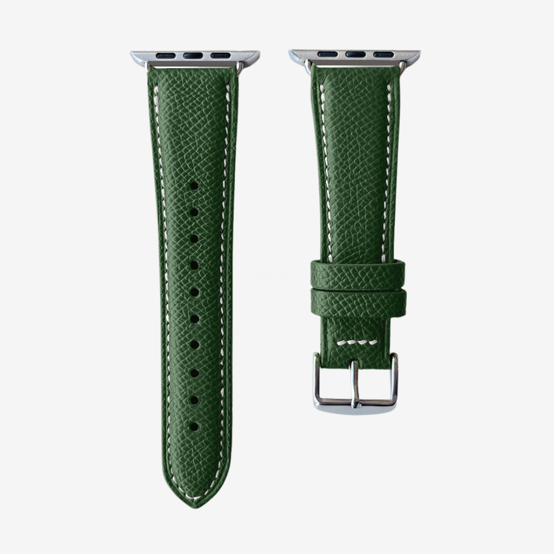 Apple Watch Band - Grained Genuine Leather - Fir Green / Money / 44/45/46/49mm - Watch Band