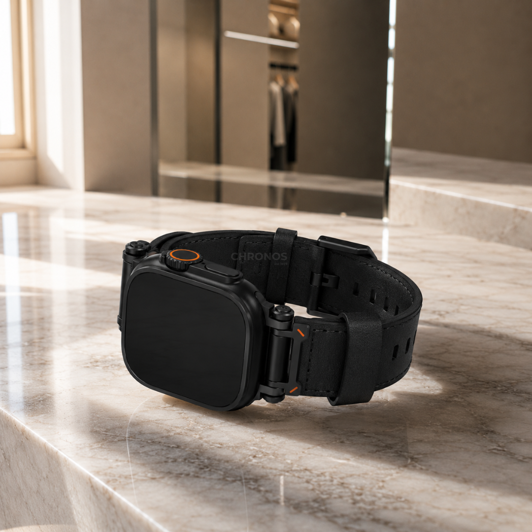 Apple Watch Band - Leather Titanium - Watch Band