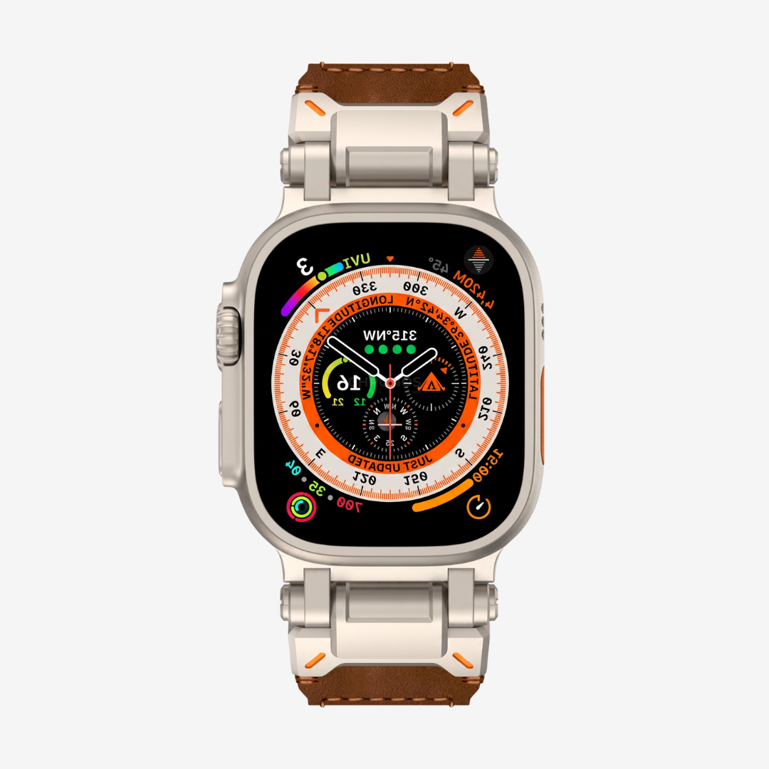 Apple Watch Band - Leather Titanium - Watch Band
