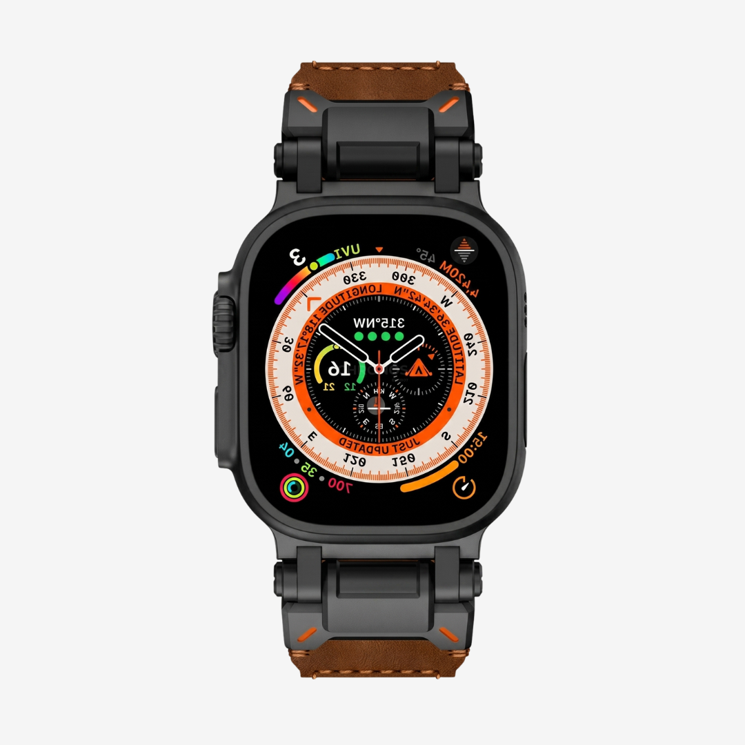 Apple Watch Band - Leather Titanium - Watch Band