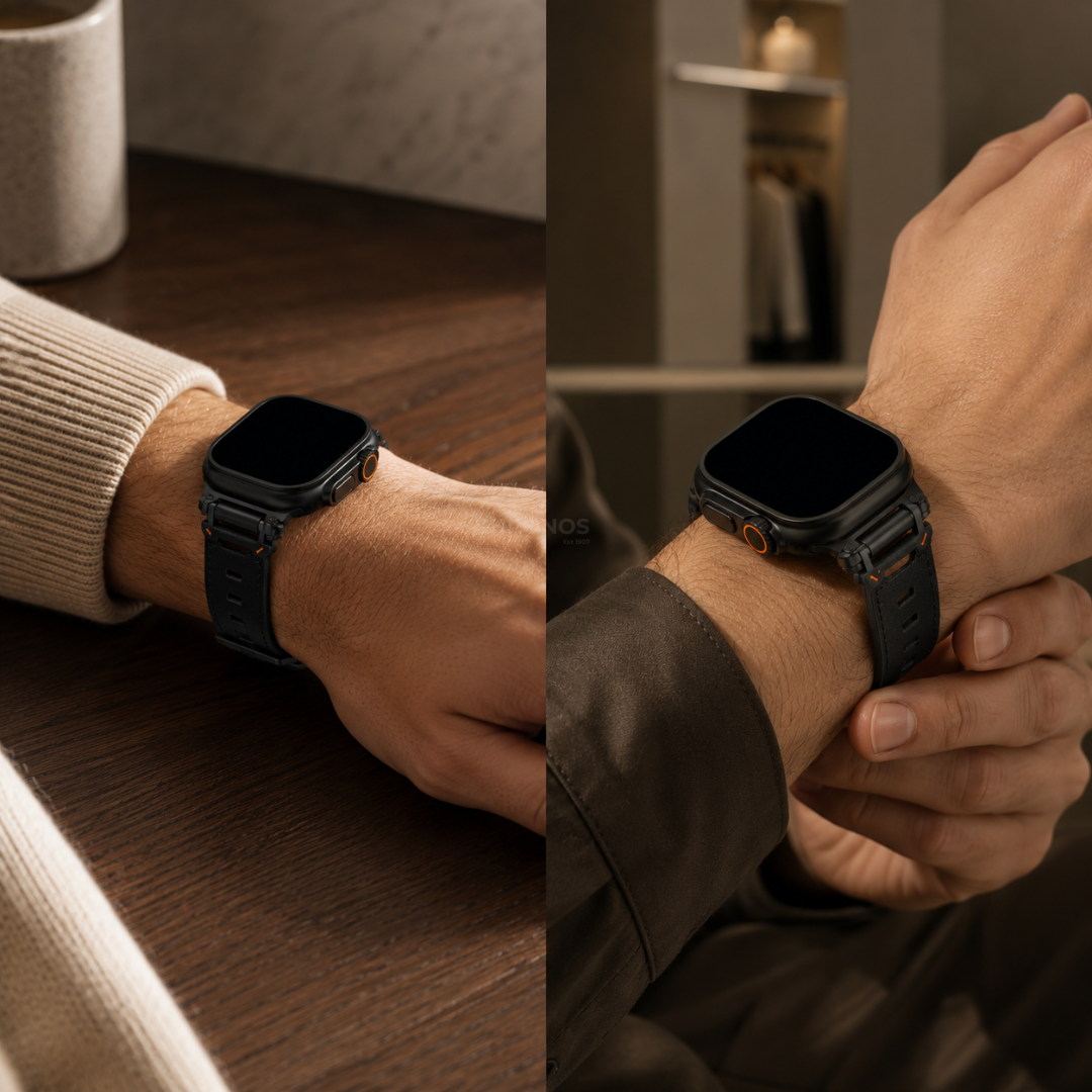Apple Watch Band - Leather Titanium - Watch Band