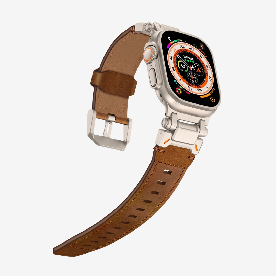 Apple Watch Band - Leather Titanium - Watch Band
