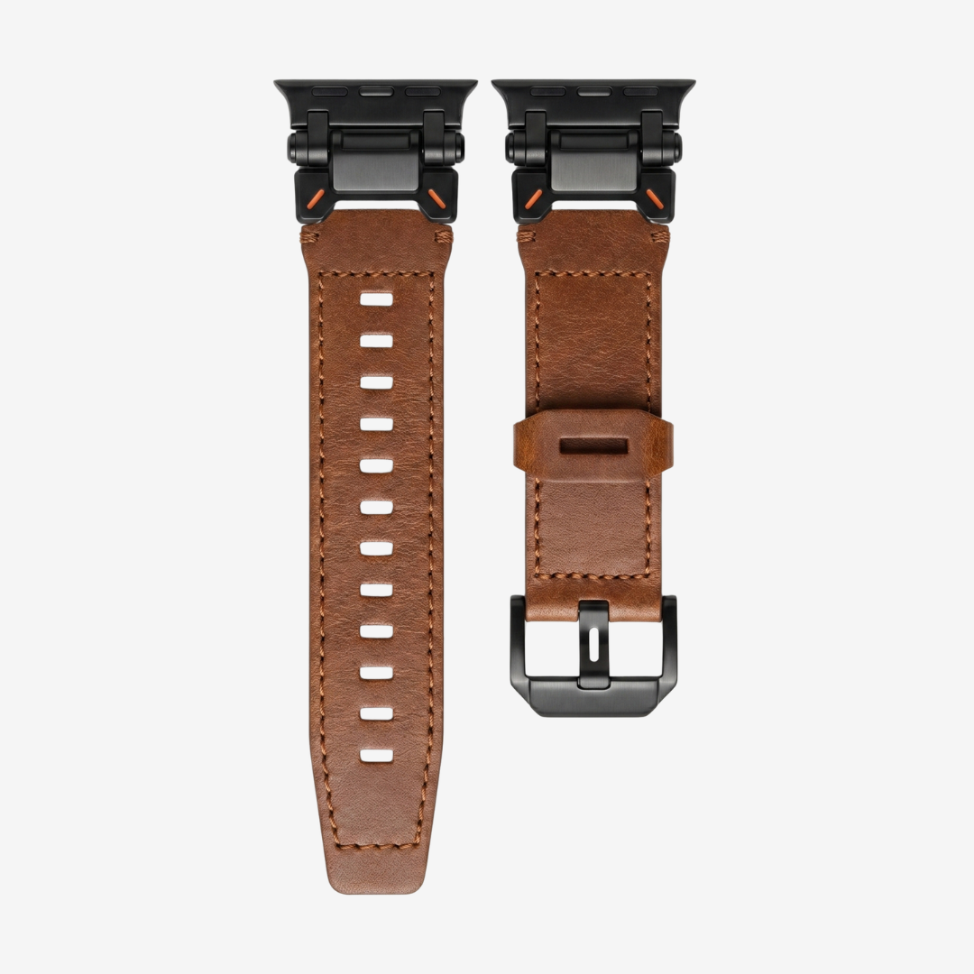 Apple Watch Band - Leather Titanium - Watch Band