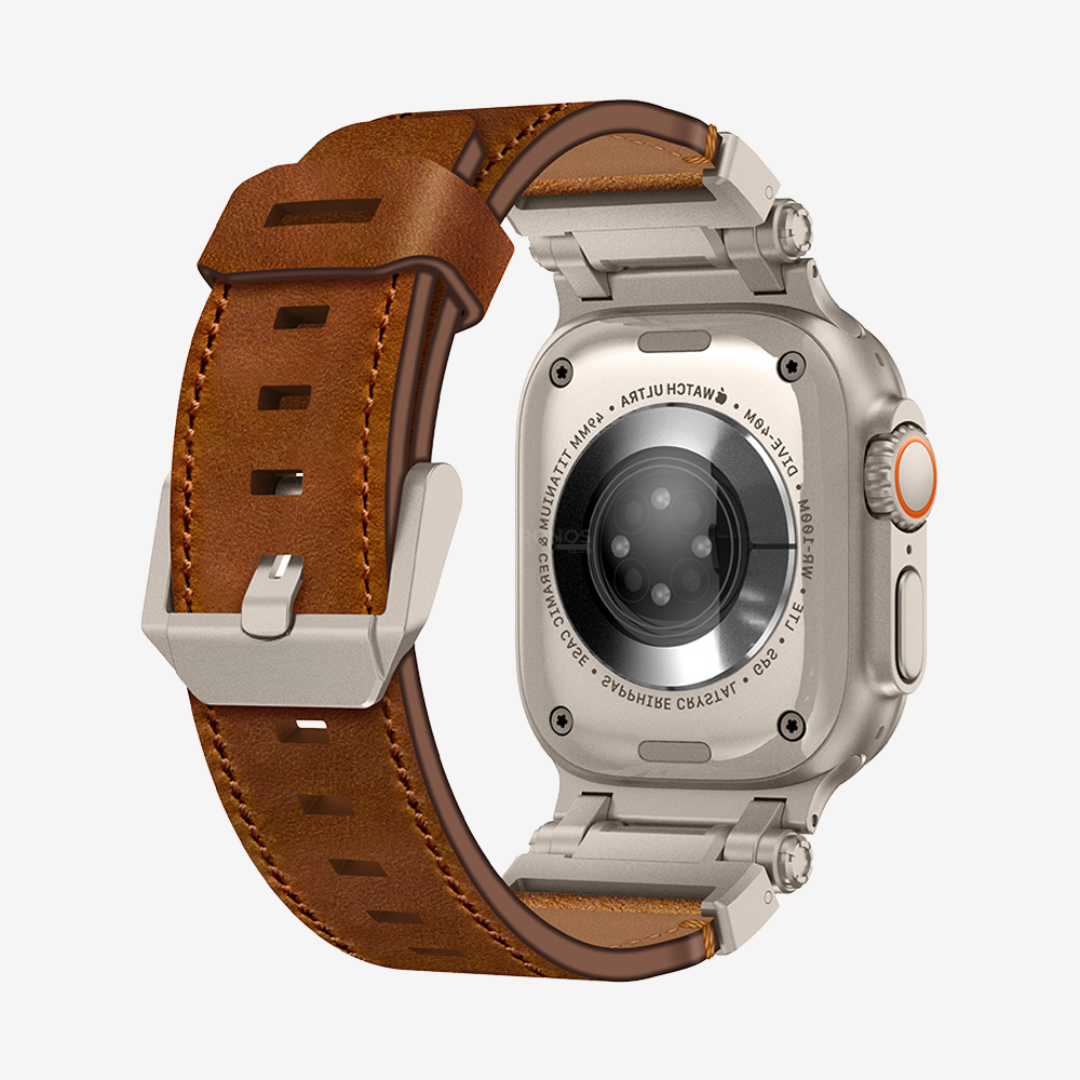 Apple Watch Band - Leather Titanium - Watch Band
