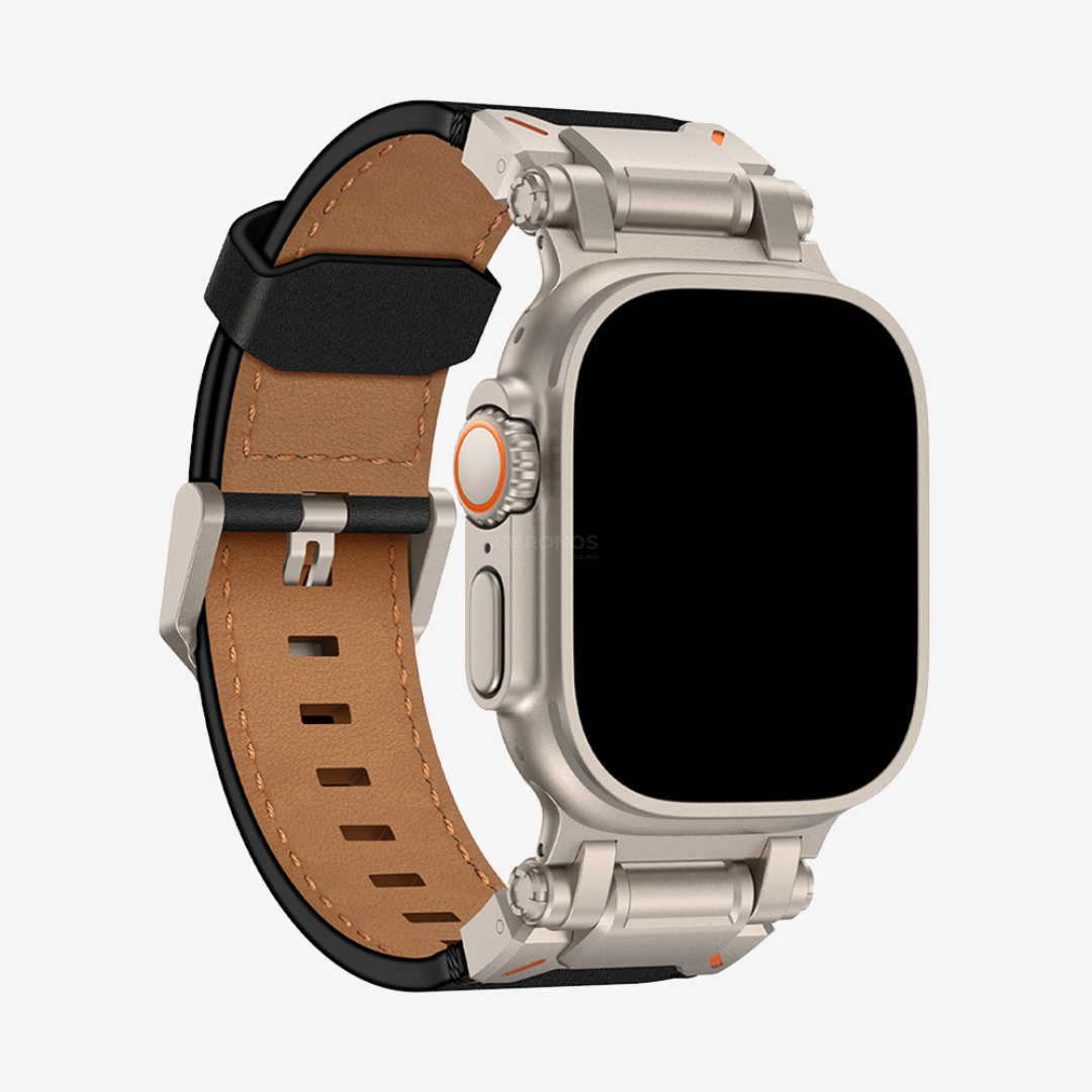 Apple Watch Band - Leather Titanium - Black / Titanium - Watch Band