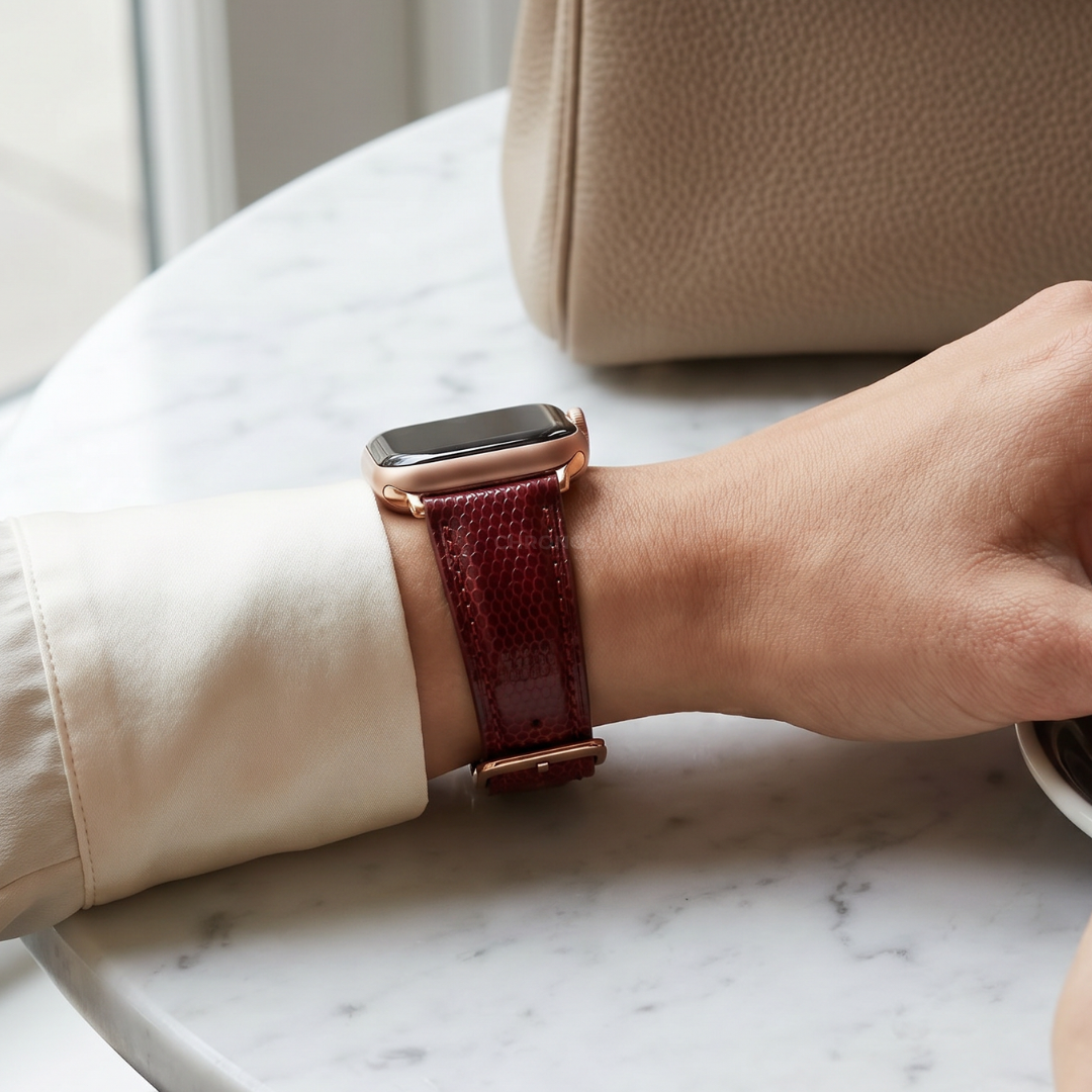 Apple Watch Band - Lizard Print Genuine Leather - Watch Band