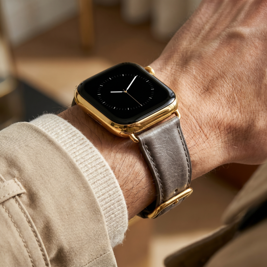 Apple Watch Band - Metallic Genuine Leather - Watch Band