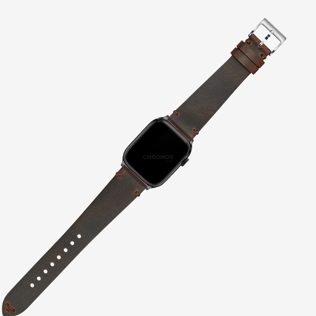 Apple Watch Band - Vintage Crazy Horse Leather - Red - Watch Band