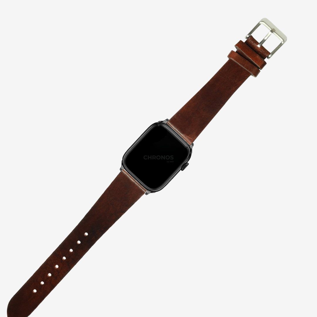 Apple Watch Band - Vintage Leather - Smoke Dark Brown - Watch Band