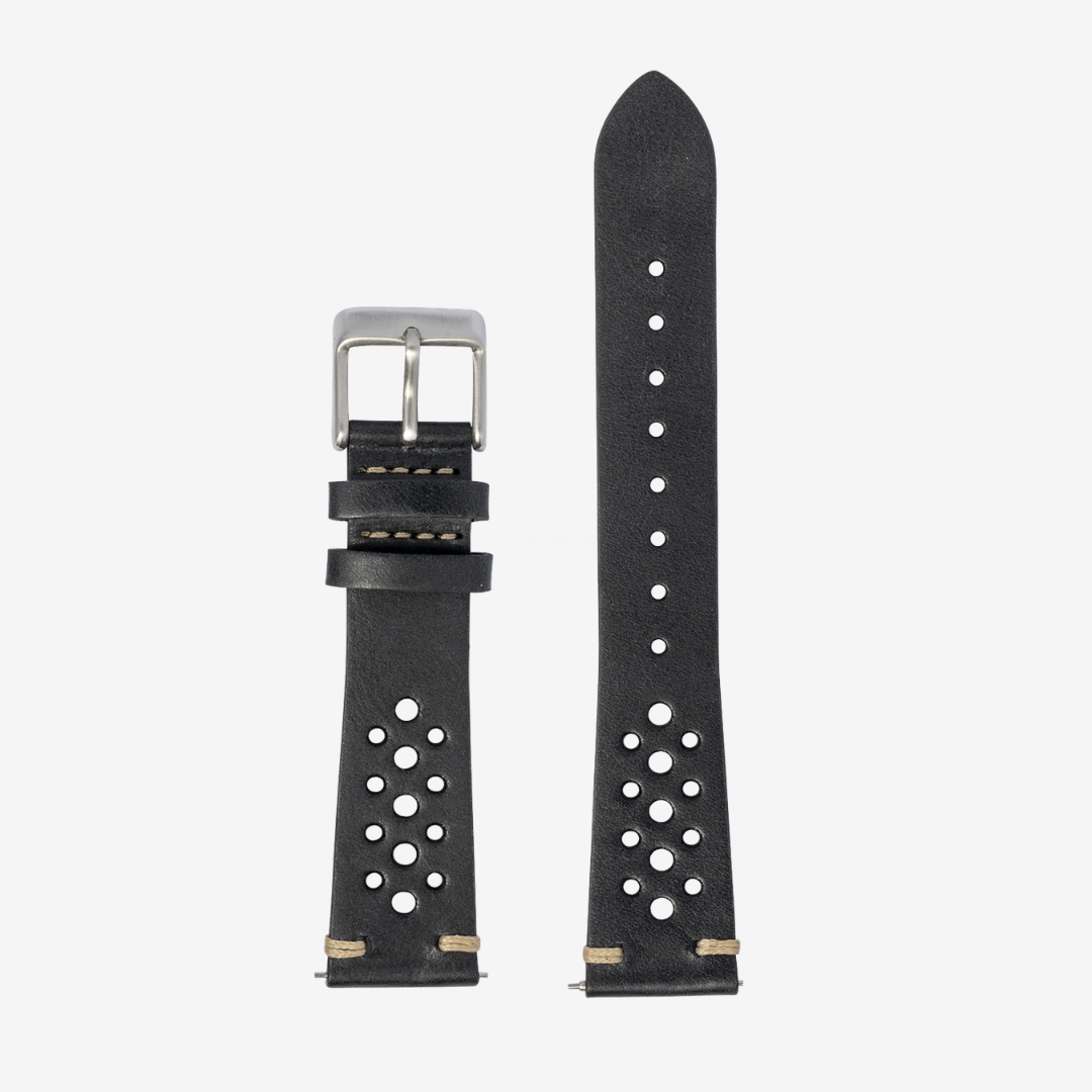 Apple Watch Band - Vintage Rally Leather - Black - Watch Band