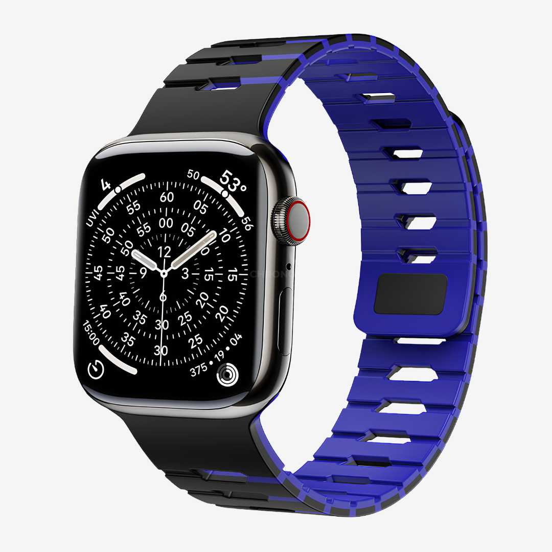 Arc Dual-Tone Sport Apple Watch Band - Black Blue / 42mm/41mm/40mm - Watch Band