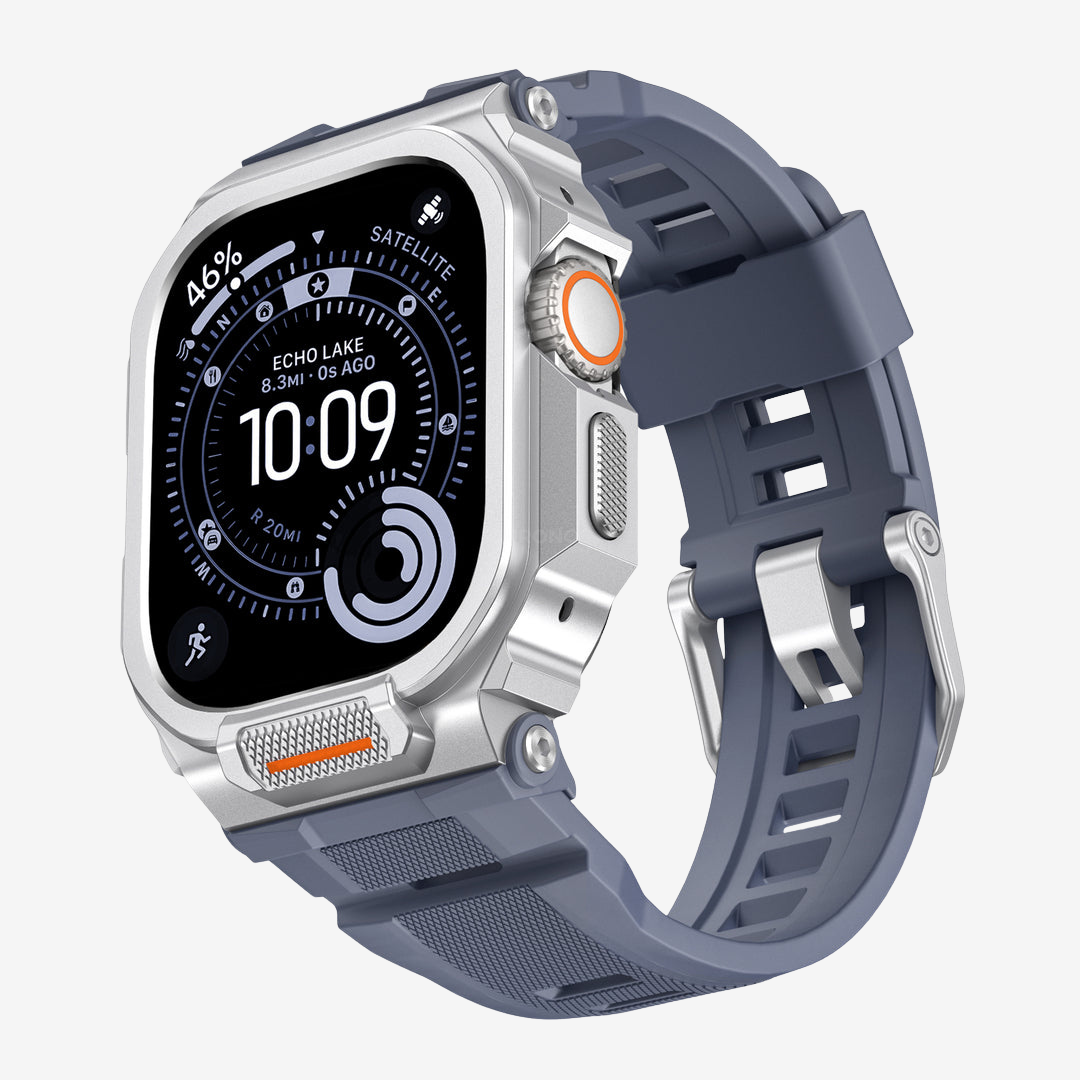 AW Rugged Case Retrofit Kit - Silver Blue / Series 10/11-46mm - Watch Case
