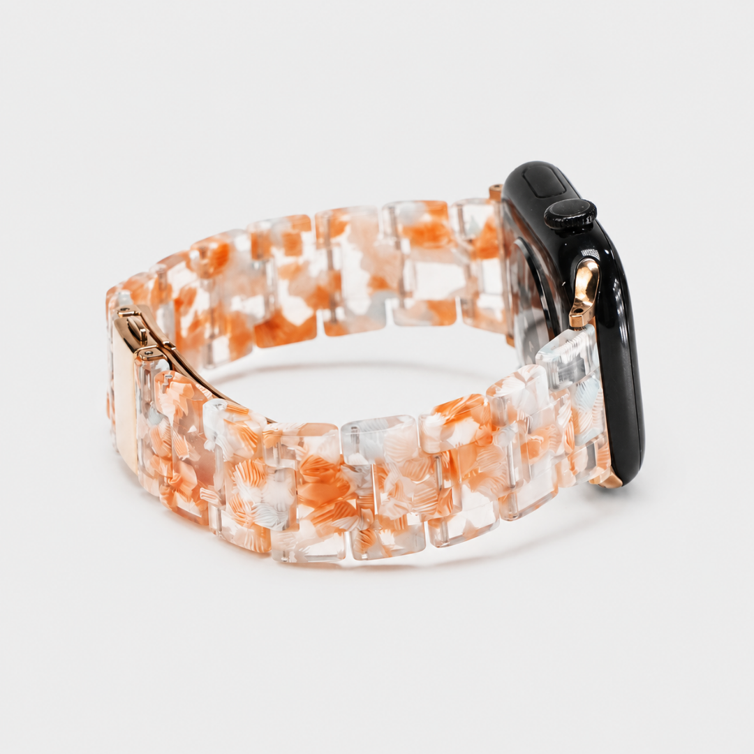 Carrara Marble Resin Link Strap - Watch Band