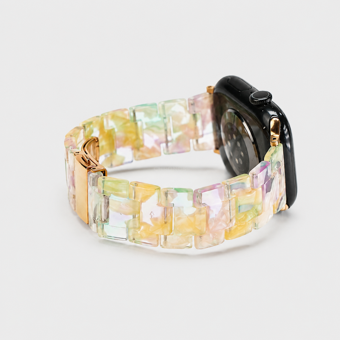 Carrara Marble Resin Link Strap - Watch Band