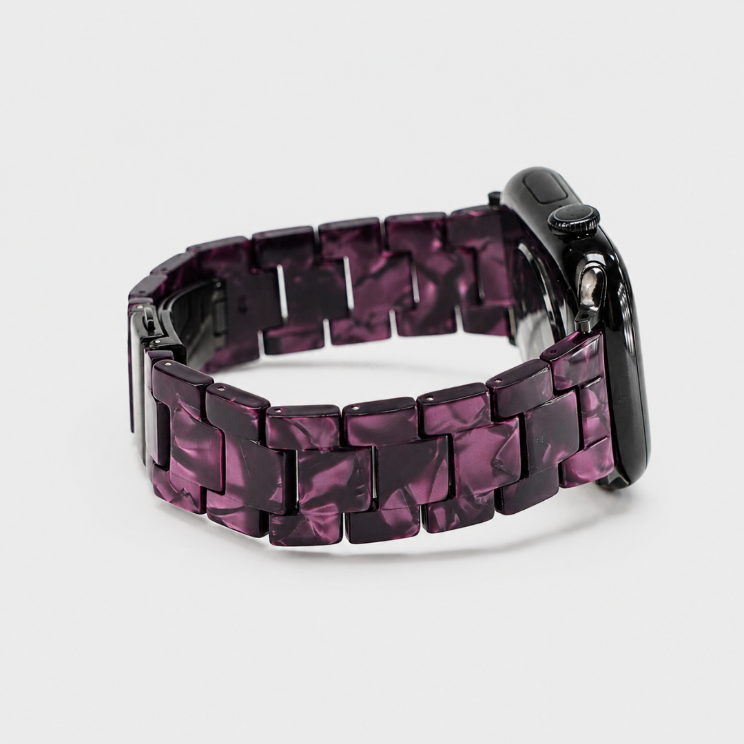 Carrara Marble Resin Link Strap - Watch Band