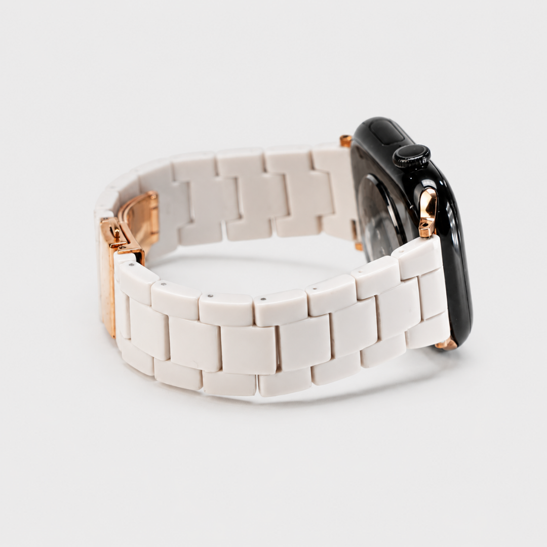 Carrara Marble Resin Link Strap - Watch Band