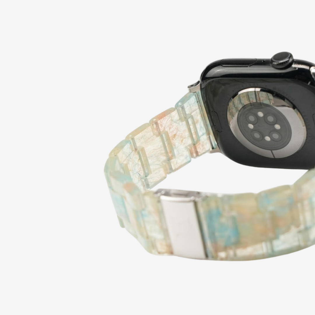 Carrara Marble Resin Link Strap - Watch Band
