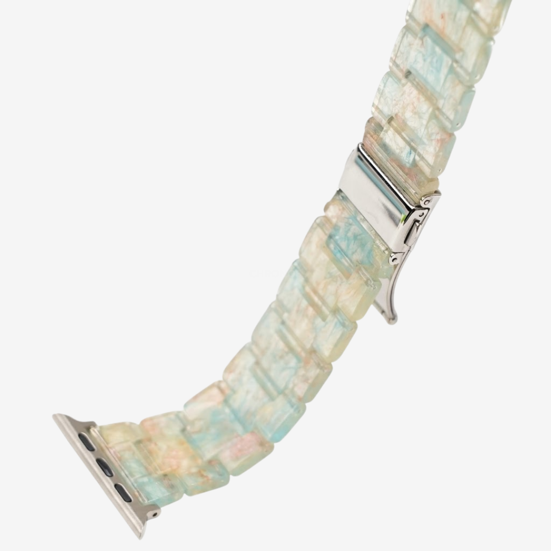 Carrara Marble Resin Link Strap - Watch Band