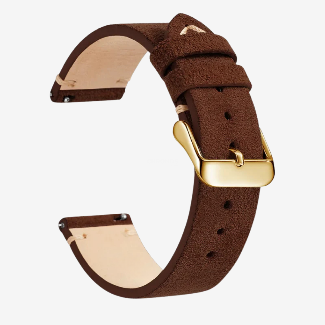 Coros Watch Band - Genuine Leather - Coffee 3 - Watch Band