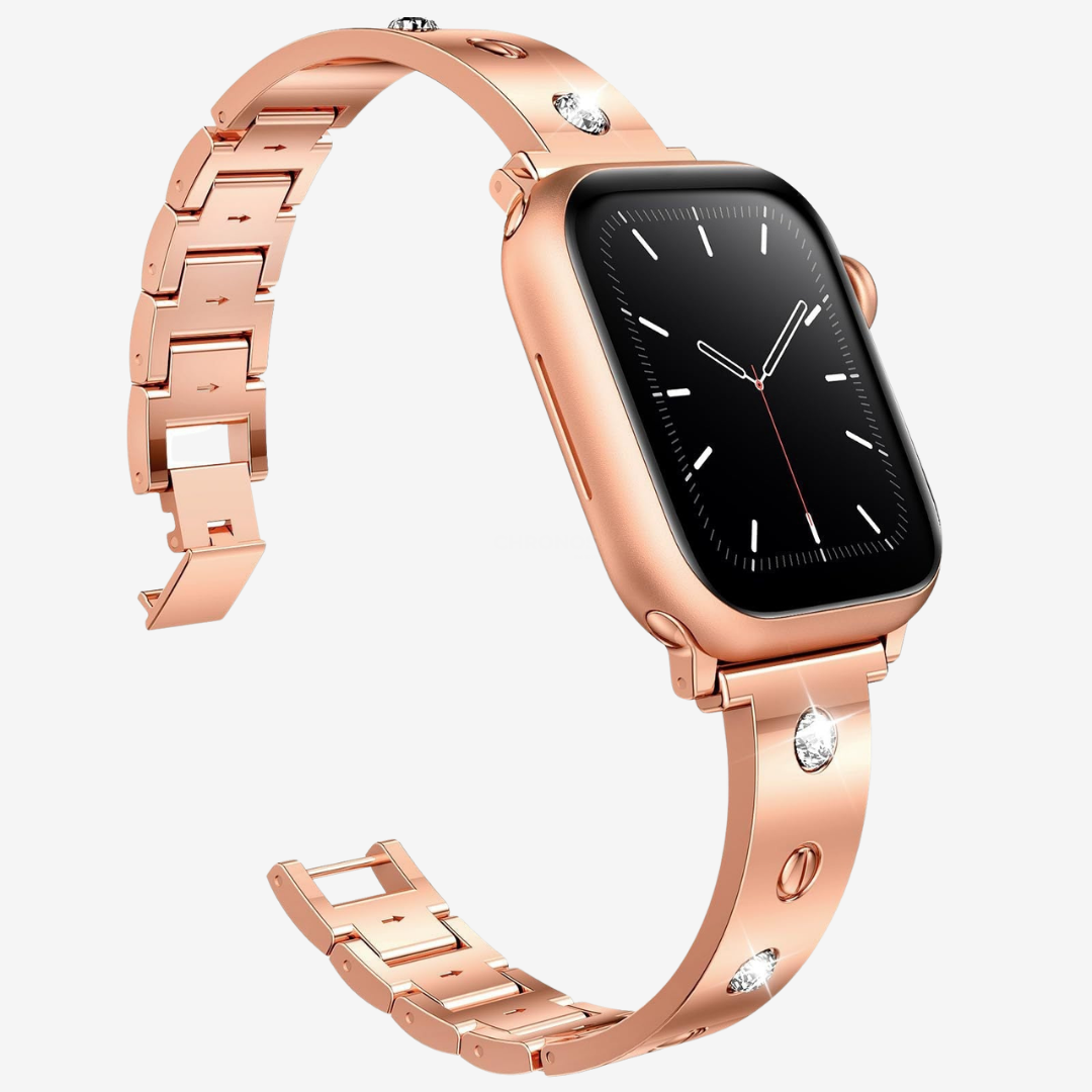 Diamond-studded metal buckle Bracelet For Apple Watch - Watch Band