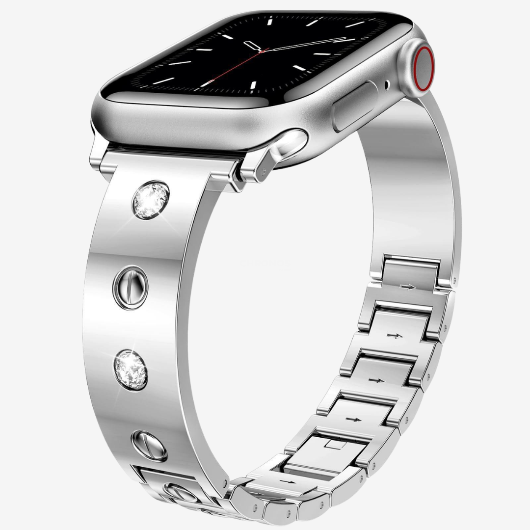 Diamond-studded metal buckle Bracelet For Apple Watch - Watch Band