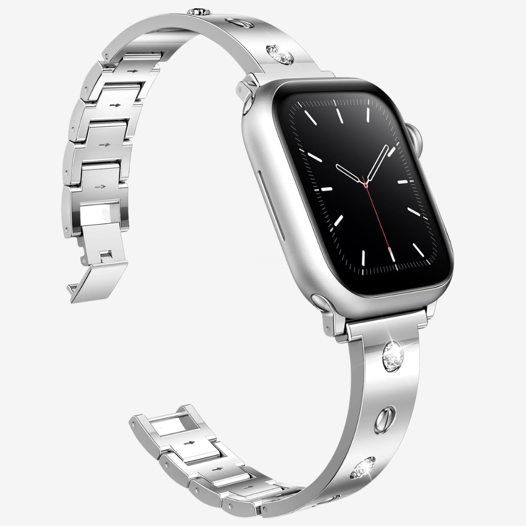 Diamond-studded metal buckle Bracelet For Apple Watch - Watch Band