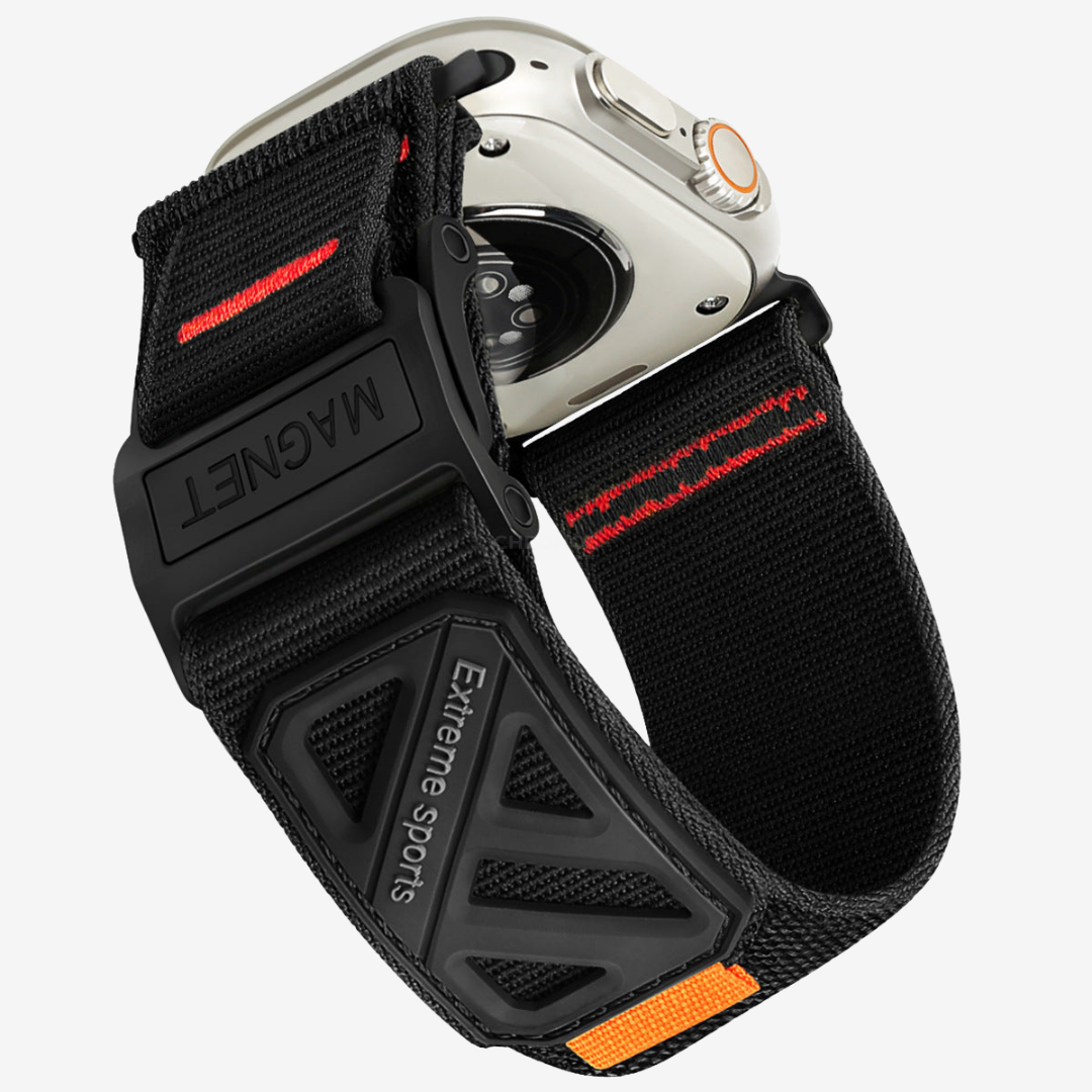 Extreme Nylon Magnetic Band For Apple Watch - Black / 49MM - Watch Band