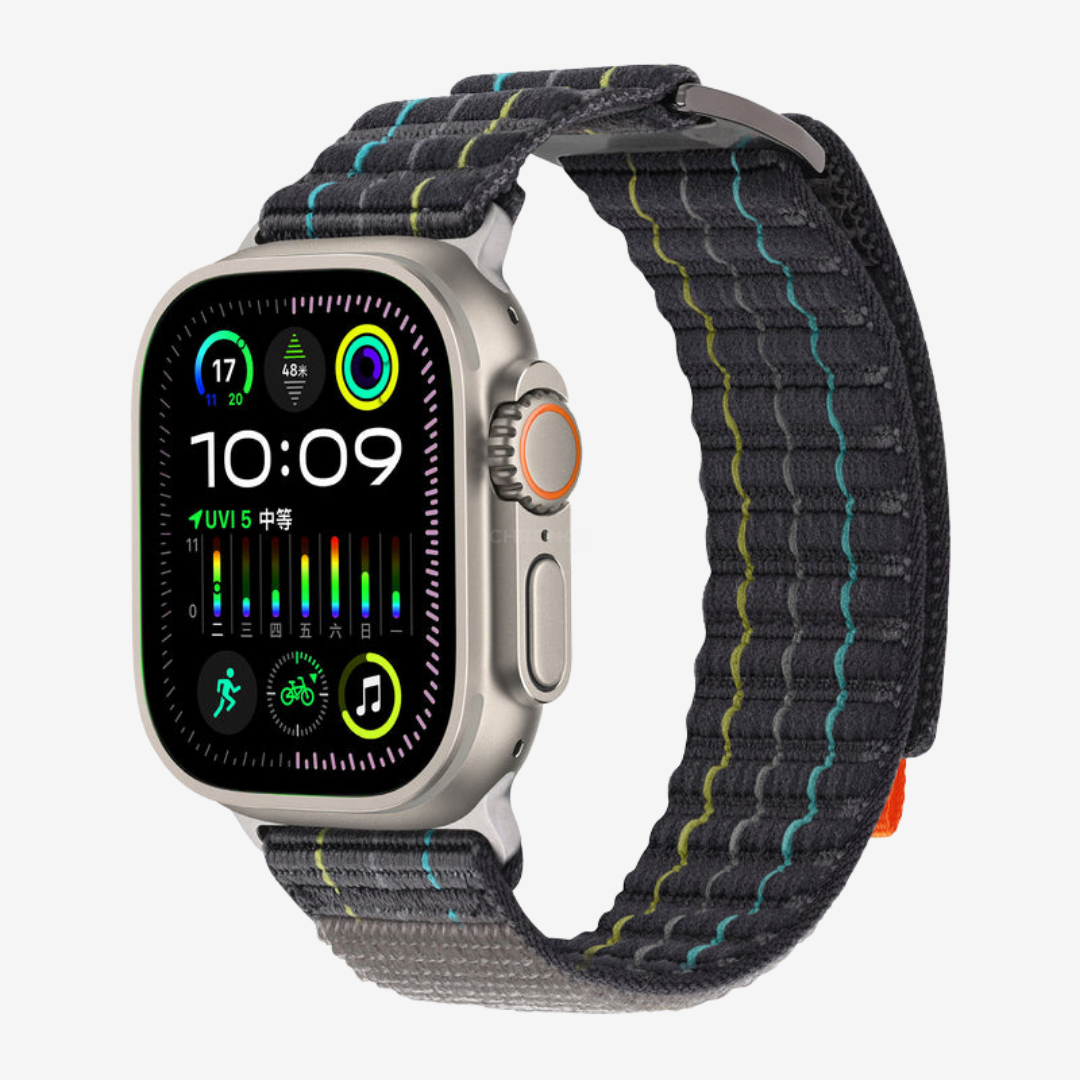 FOCUS Trail Loop Nylon Band For Apple Watch - Grey / 49mm/46mm/45mm/44mm - Watch Band