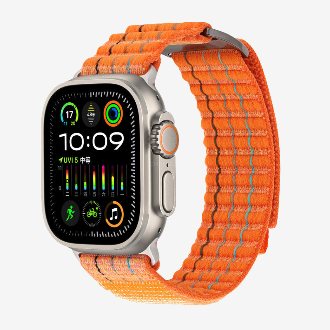 FOCUS Trail Loop Nylon Band For Apple Watch - Orange / 49mm/46mm/45mm/44mm - Watch Band