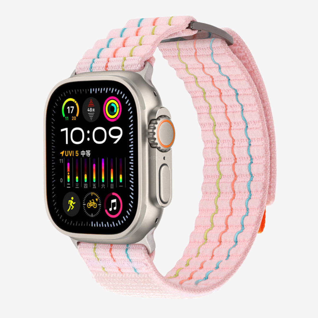 FOCUS Trail Loop Nylon Band For Apple Watch - Pink / 49mm/46mm/45mm/44mm - Watch Band
