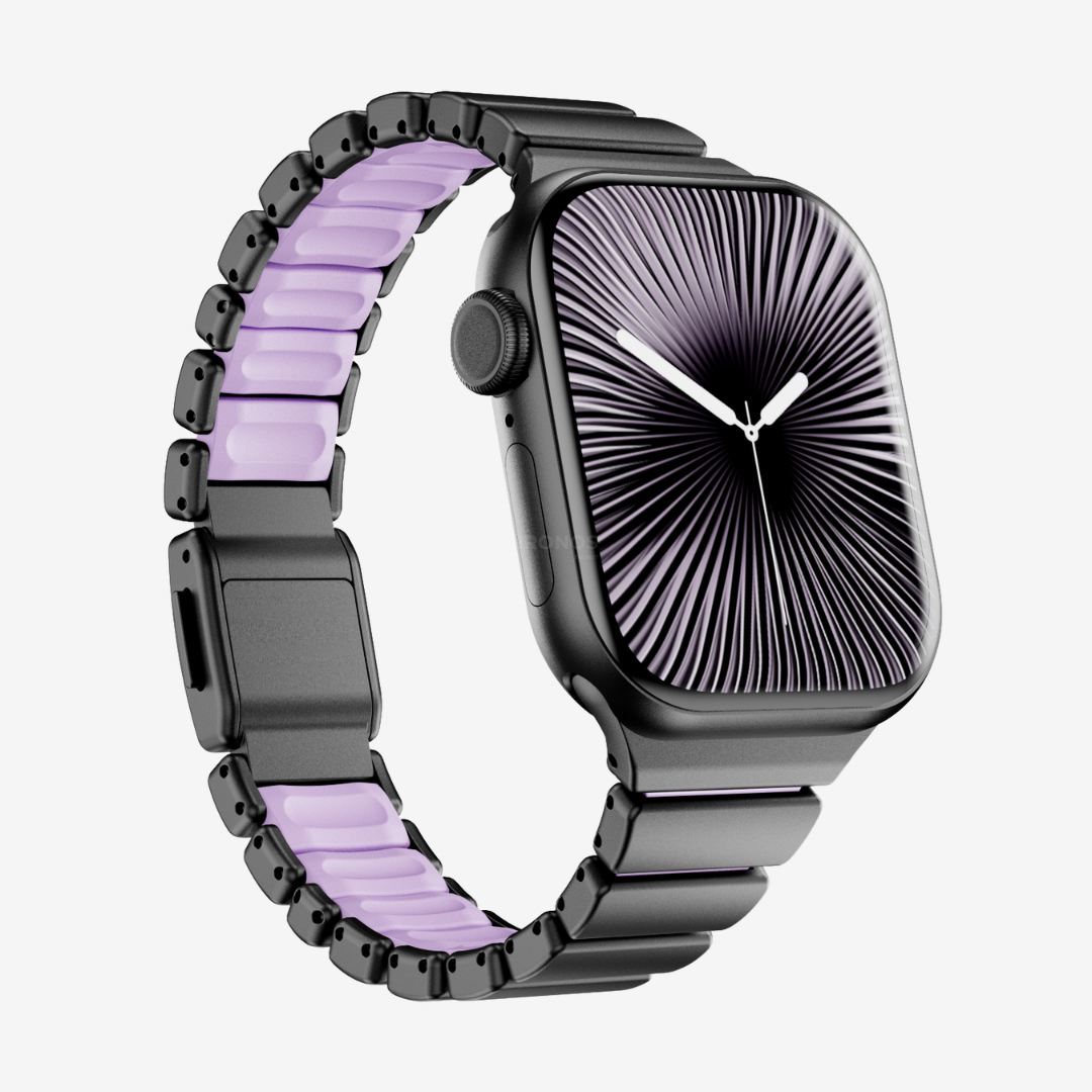 Gemini Modern Strap - Black Purple / 42mm/41mm/40mm - Watch Band