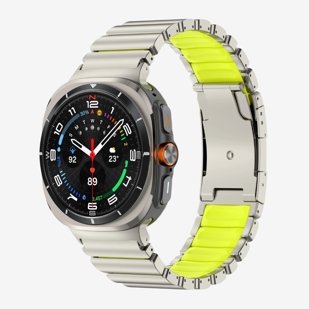 GEMINI Titanium Band For Samsung Galaxy Watch - Titanium Neon Green / Galaxy Watch Ultra 47mm - Watch Band