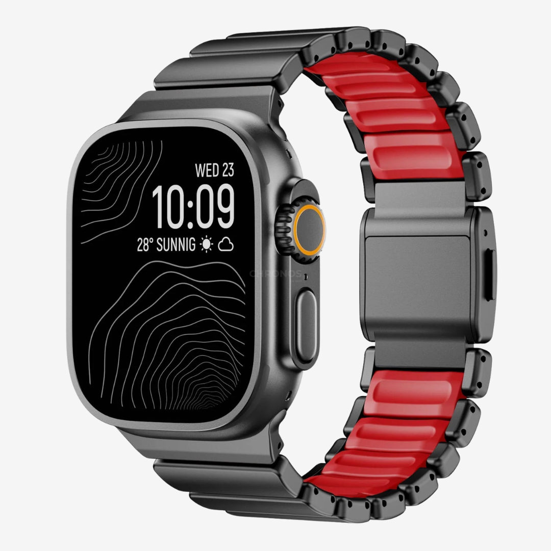 GEMINI Titanium Band Pro - Black Red / 46mm/45mm/44mm - Watch Band
