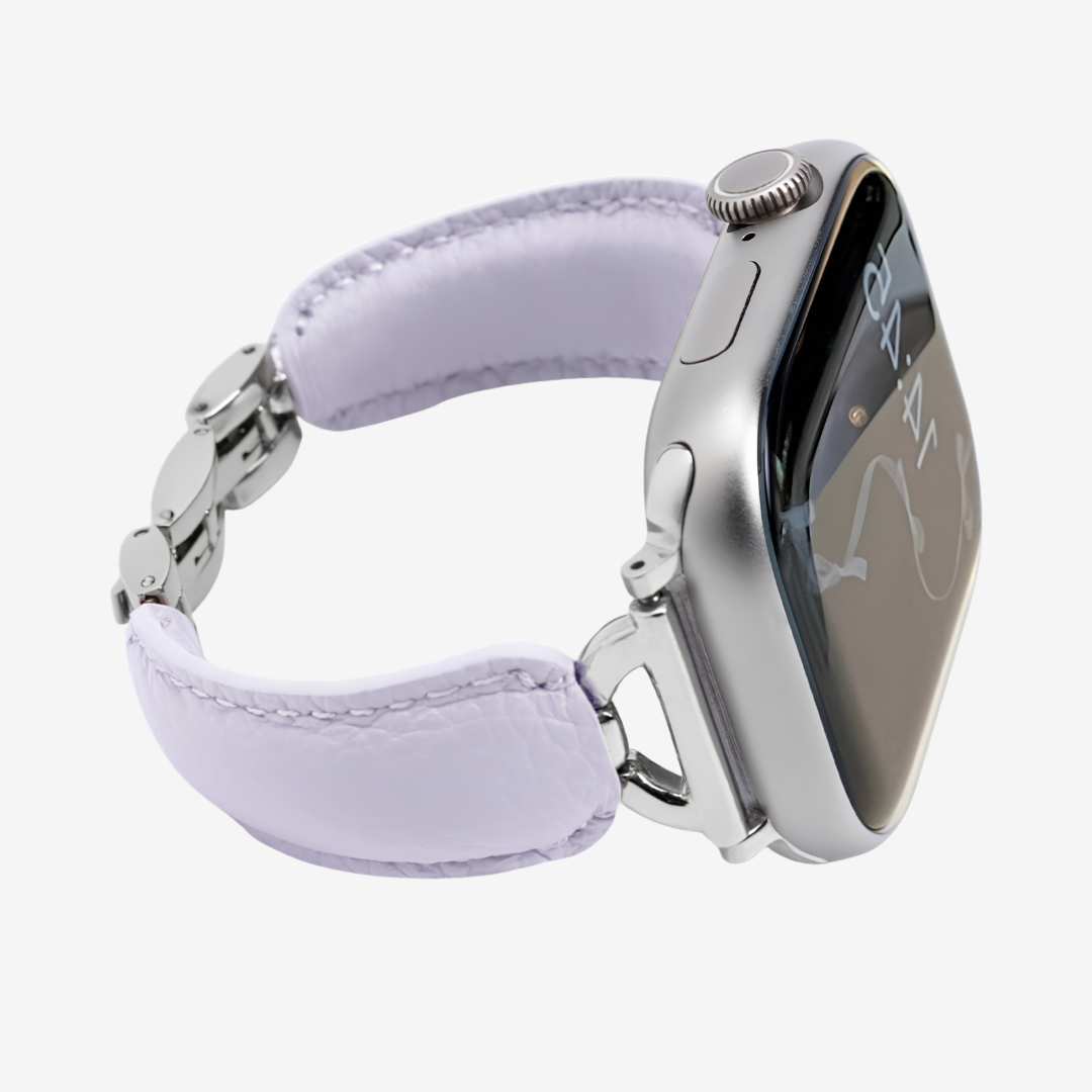 Glamour Leather Bracelet - Light Purple / 49mm/46mm/45mm/44mm - Watch Band