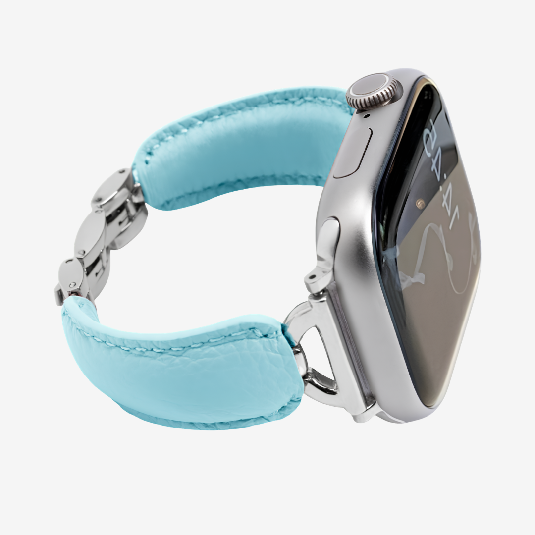 Glamour Leather Bracelet - Turquoise / 49mm/46mm/45mm/44mm - Watch Band