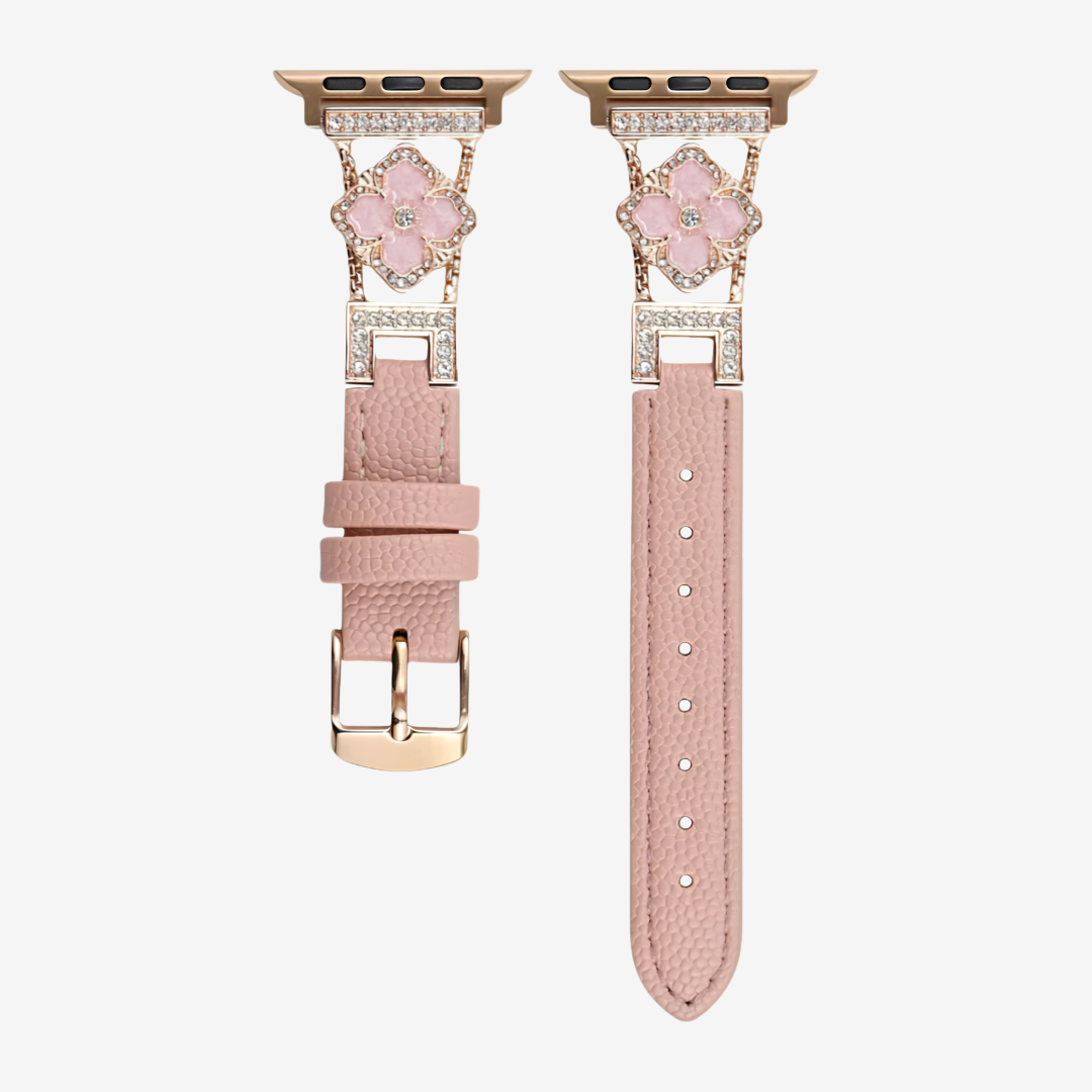 Glitter Leather Strap - Pink / 49mm/46mm/45mm/44mm - Watch Band
