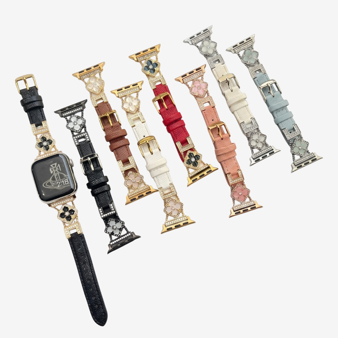 Glitter Leather Strap - Watch Band
