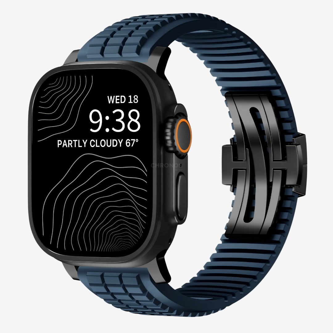 GR Modern Band Upgraded Version For Apple Watch - Blue Band-Black Buckle / 49mm - Watch Band