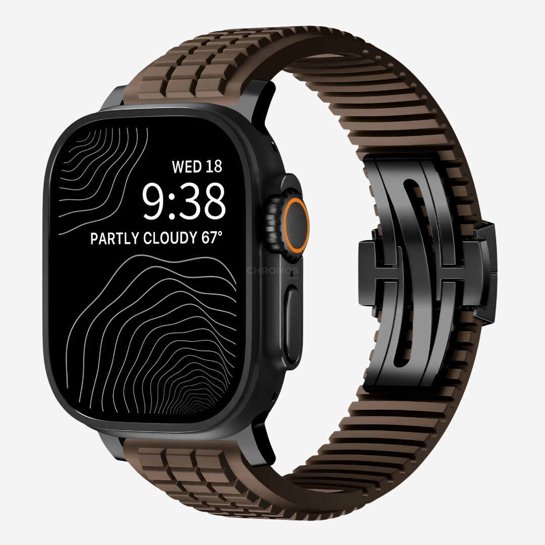 GR Modern Band Upgraded Version For Apple Watch - Brown Band-Black Buckle / 49mm - Watch Band