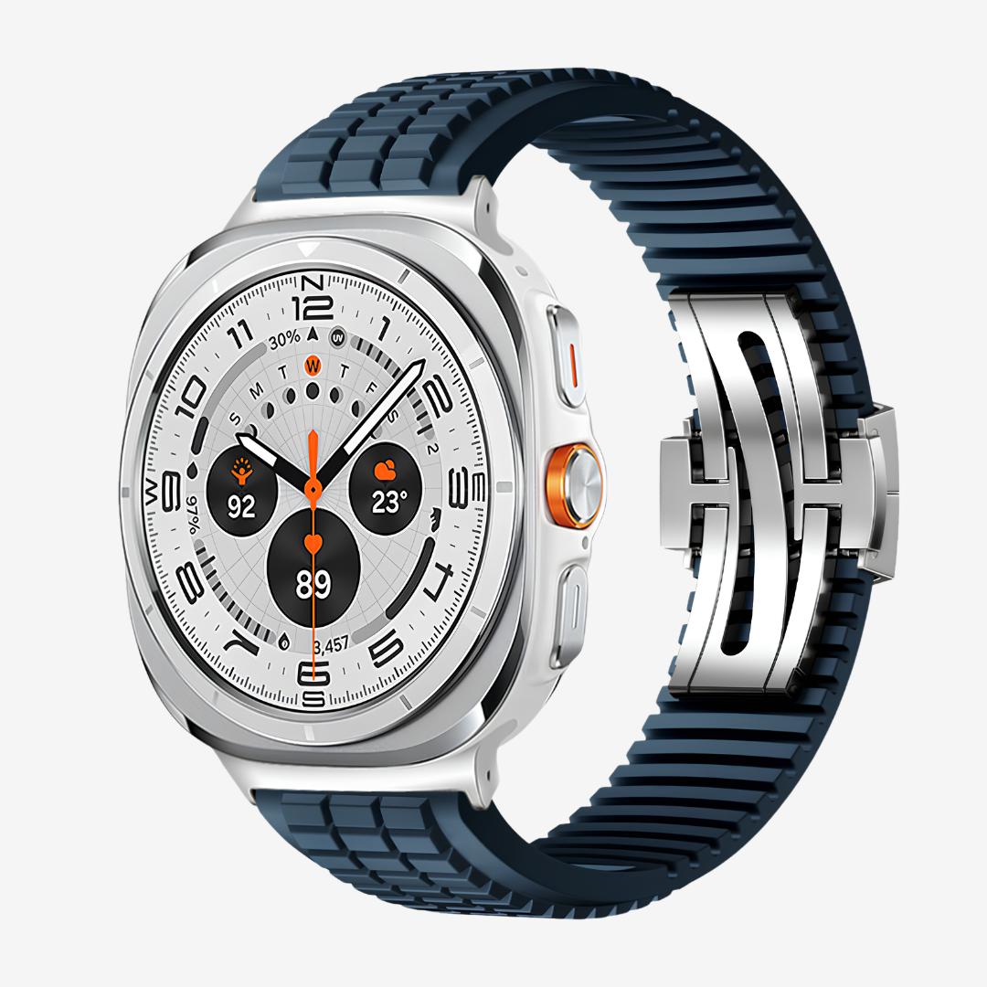 GR Modern Band Upgraded Version For Samsung Galaxy Watch - Blue-Silver Buckle / Galaxy Watch Ultra 47mm - Watch Band