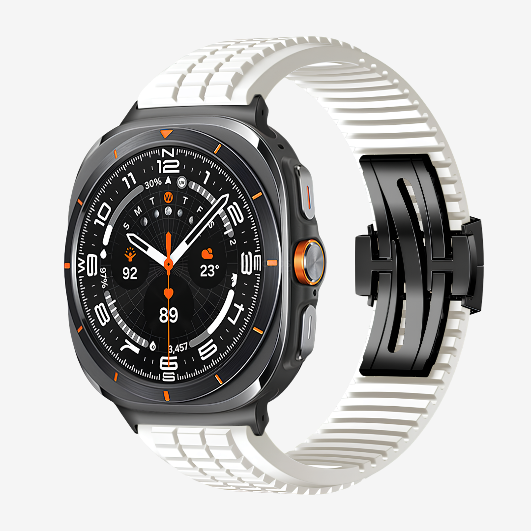 GR Modern Band Upgraded Version For Samsung Galaxy Watch - White-Black Buckle / Galaxy Watch Ultra 47mm - Watch Band