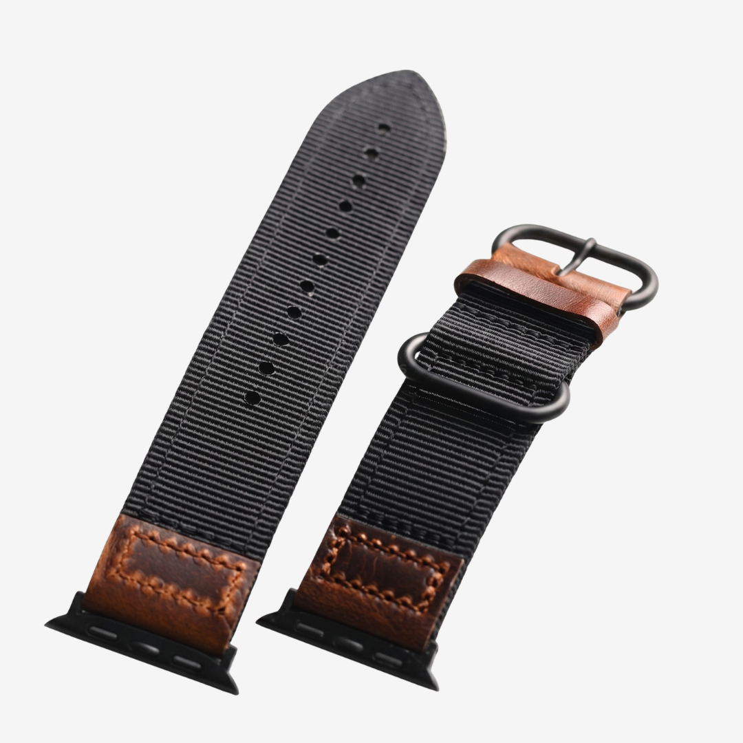 Handmade Nylon Leather Band For Apple Watch - Watch Band
