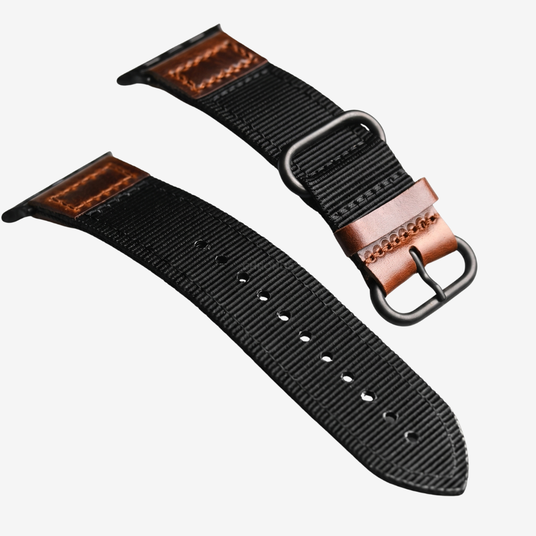 Handmade Nylon Leather Band For Apple Watch - Watch Band