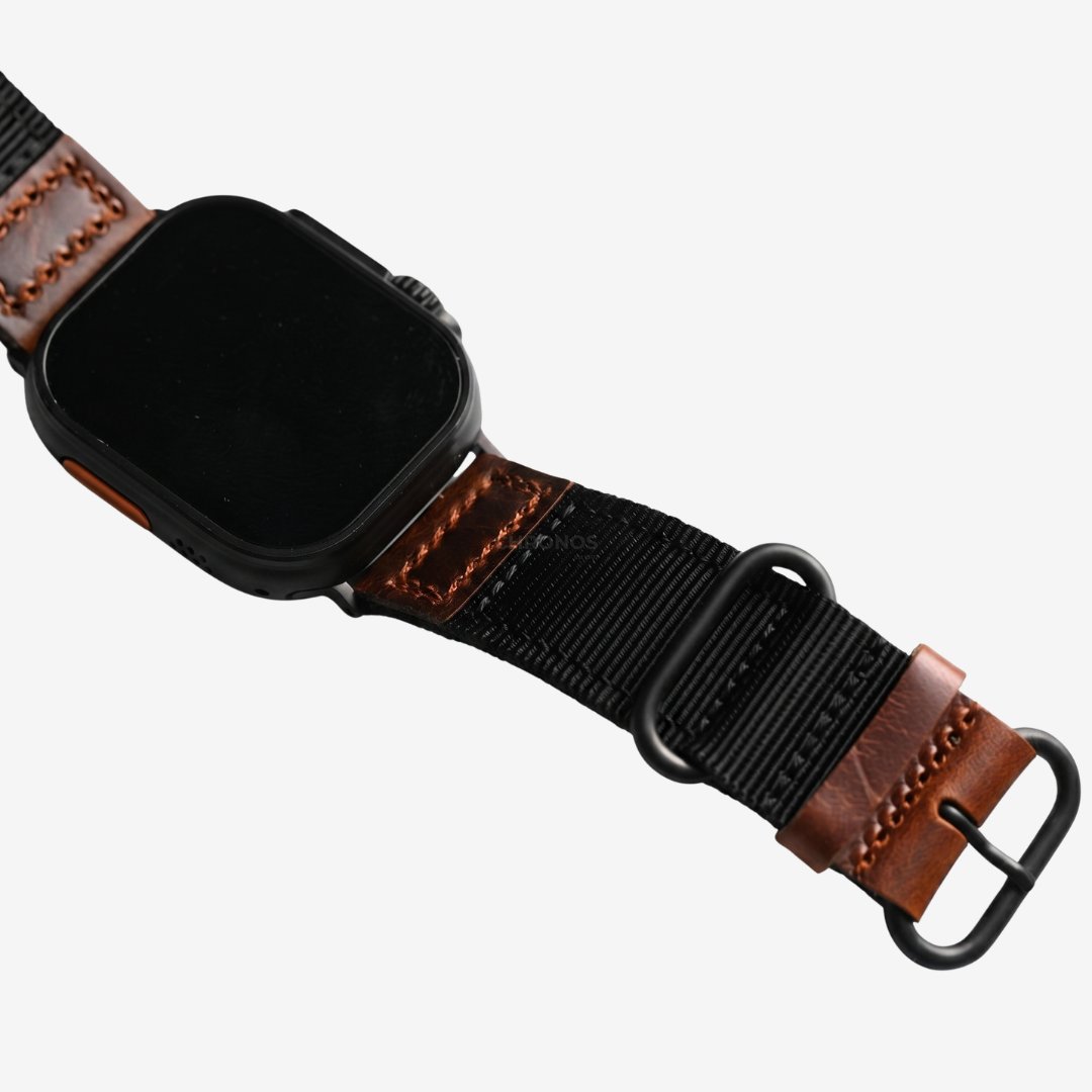 Handmade Nylon Leather Band For Apple Watch - Watch Band